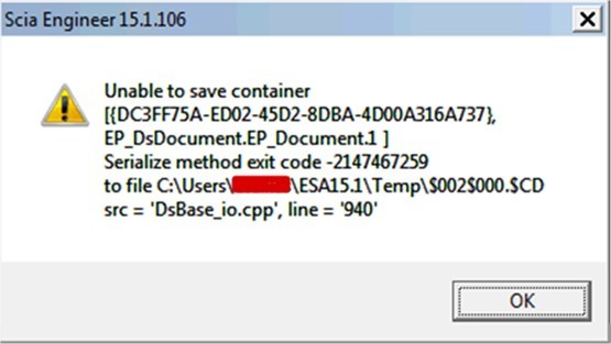 Error Message Container WHAT IS THE MEANING OF THE ERROR MESSAGE „UNABLE TO SAVE CONTAINER TO ...