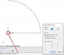 Working plane normal vector Working plane normal vector
