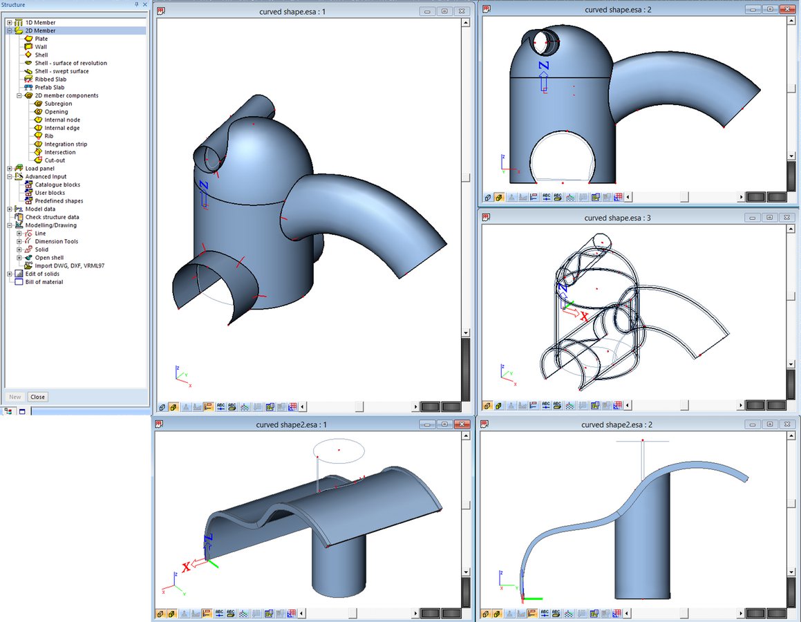 SCIA Engineer Curved Shapes